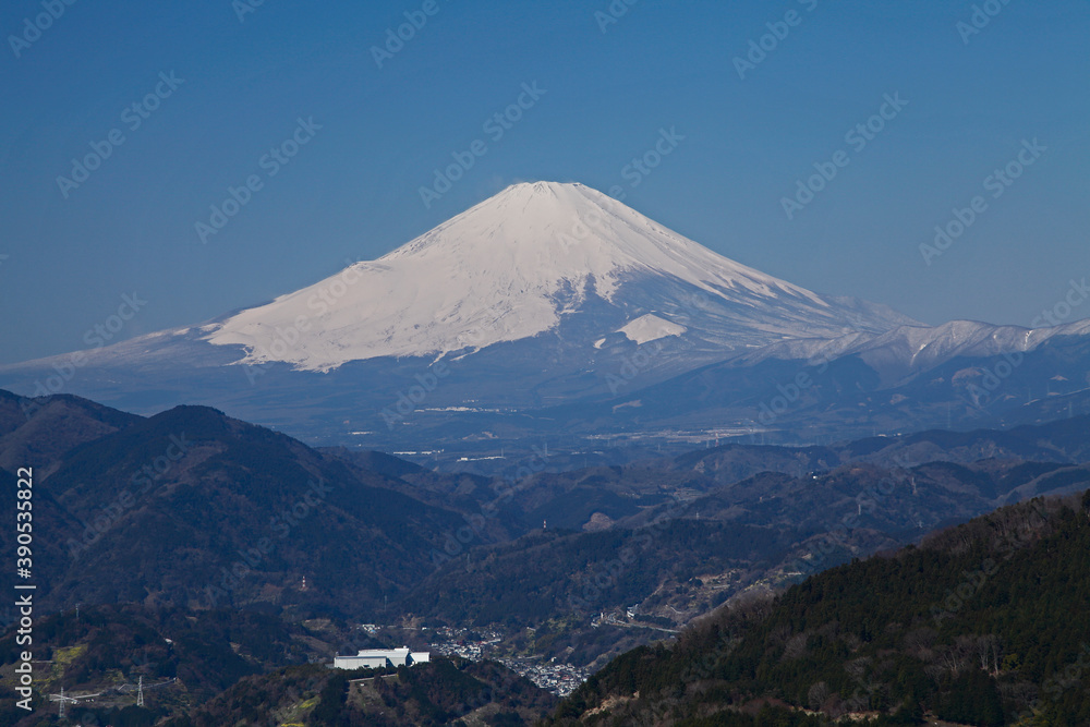 足柄平野と富士山（松田町）