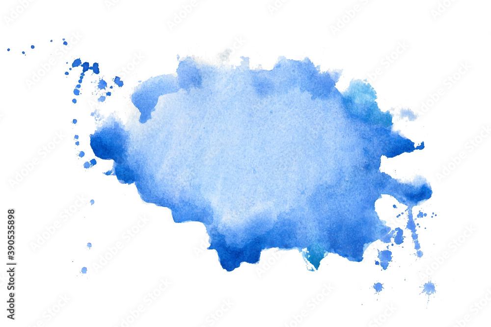 abstract blue watercolor hand painted texture background