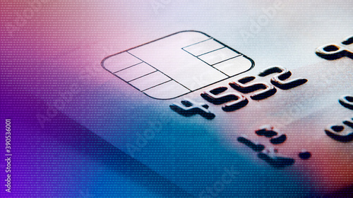 Cuadro en lienzo Close up of a credit card
