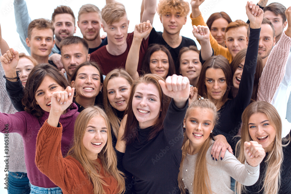 large group of friends with a smile looking at the camera large group of friends with a smile looking at the camera
