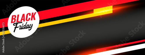 Black friday sale stylish web ad banner