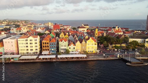 Beautiful Aerial View of Punda and St Anna Bay Curaçao /Caribbean /Dutch Antilles photo