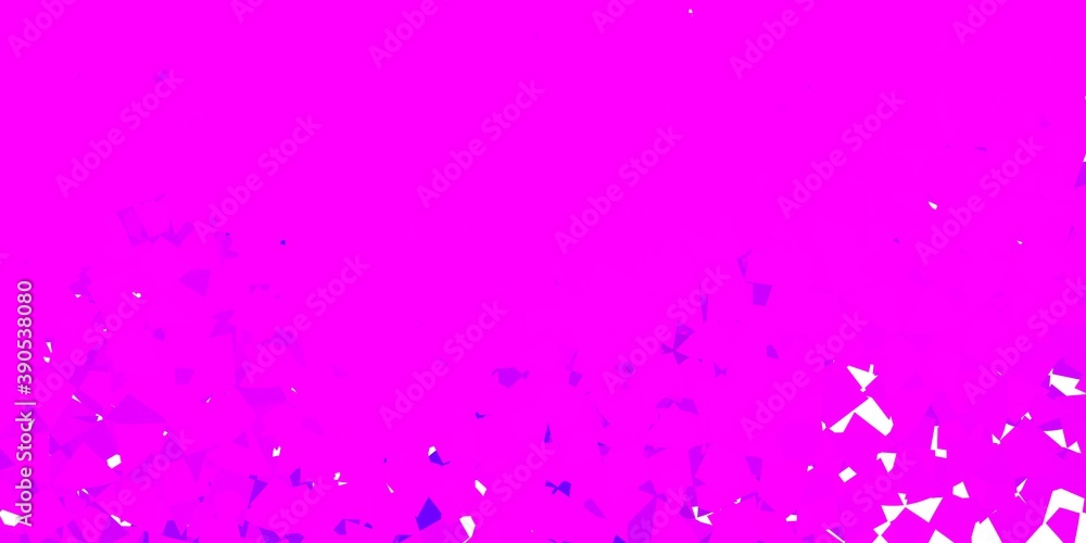 Light purple, pink vector template with triangle shapes.
