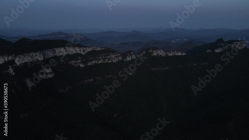 Aerial photography of Jinan Taishan Mountains photo