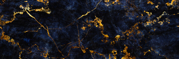Blue marble texture background with golden veins, Italian marble slab with high resolutin, Closeup surface grunge stone texture, Polished natural granite marbel for ceramic digital wall tiles.