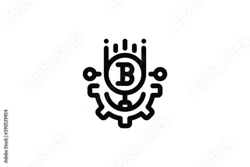 Bitcoin Outline Icon - Bitcoin Setting