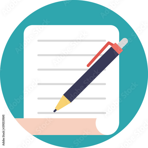 
Communication by hand written letter, correspondence 
