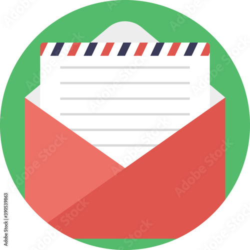 
An envelope with letter showing airmail
