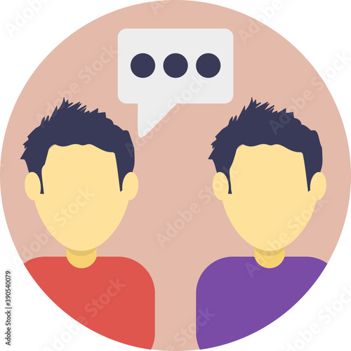 
Flat icon design of a male avatar
