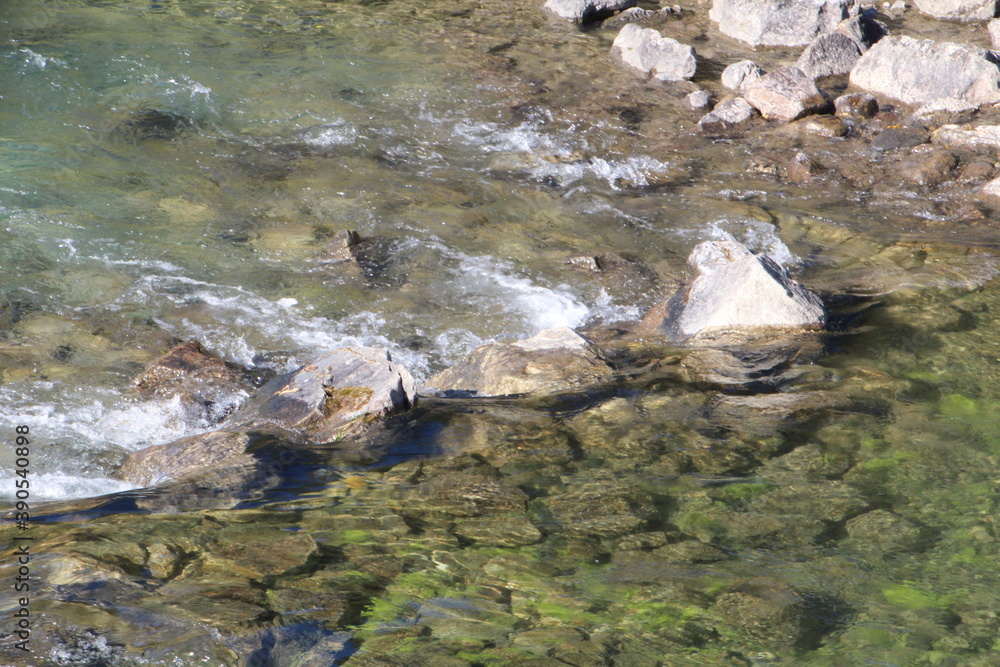 Rocks In The Maligne River, Jasper National Park, Alberta