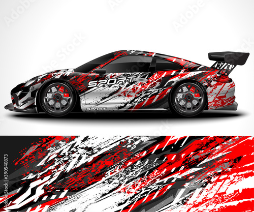 Sport car Wrap design and vehicle livery © graphicartstudio