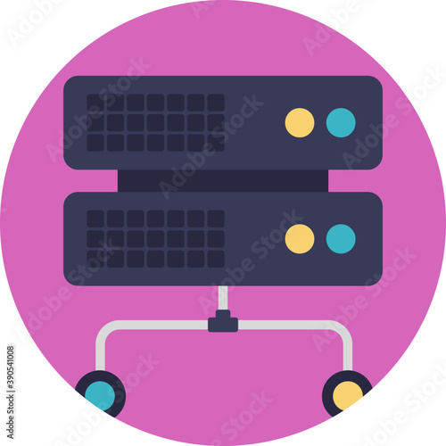 
A graphic image of set of organized data, network server 
