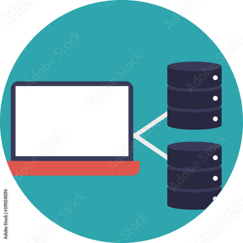 
A graphic image of set of organized data, network server 
