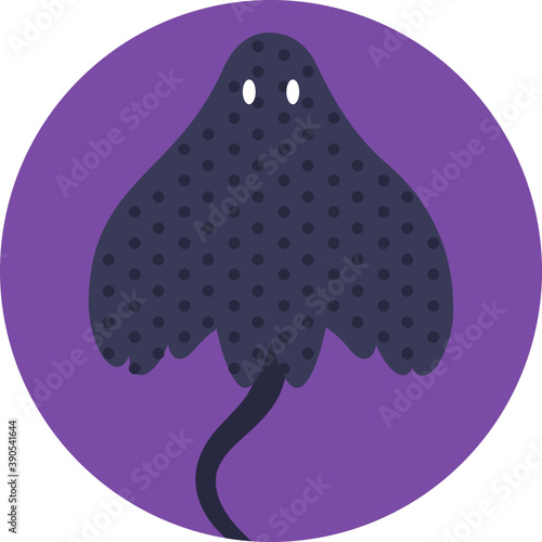 
The manta ray is a large species of flattened fish 
