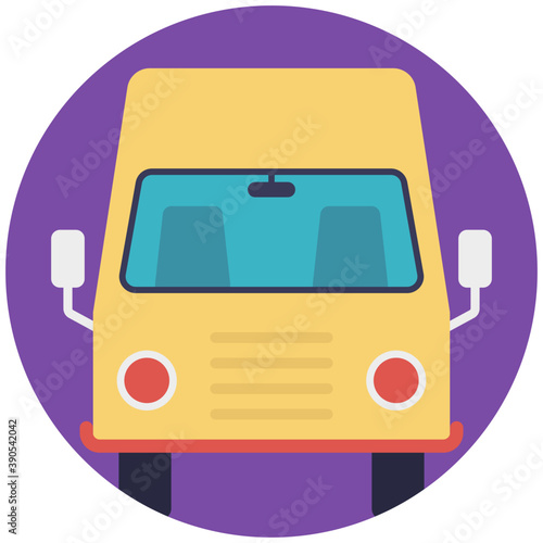 
A road transport bus, school or passenger bus
