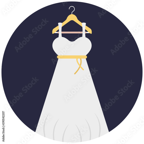 
A woman sleeveless long bridal wear gown for wedding
