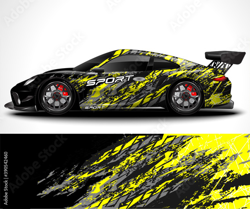 Abstract background for racing sport car Wrap design and vehicle livery © graphicartstudio