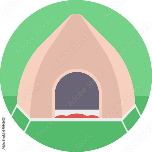 
Shelter used for outdoor activity overnight stay, camping tent
