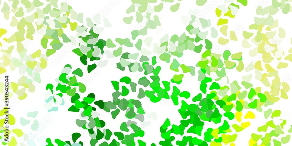 Light green, yellow vector texture with memphis shapes. Light green, yellow vector texture with memphis shapes.