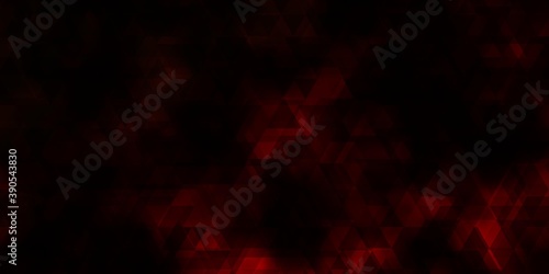 Dark Orange vector template with lines, triangles.