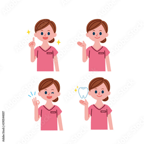 歯科助手のイラスト素材