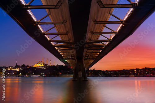 Haliç Bridge is one of the bridges on the Golden Horn in Istanbul. It lies between Ayvansaray and Halıcıoğlu. photo