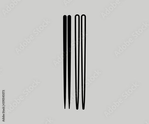 chopstick icon design. Symbol of cooking utensils. chopstick vector illustration symbol icon clipart on white isolated background.