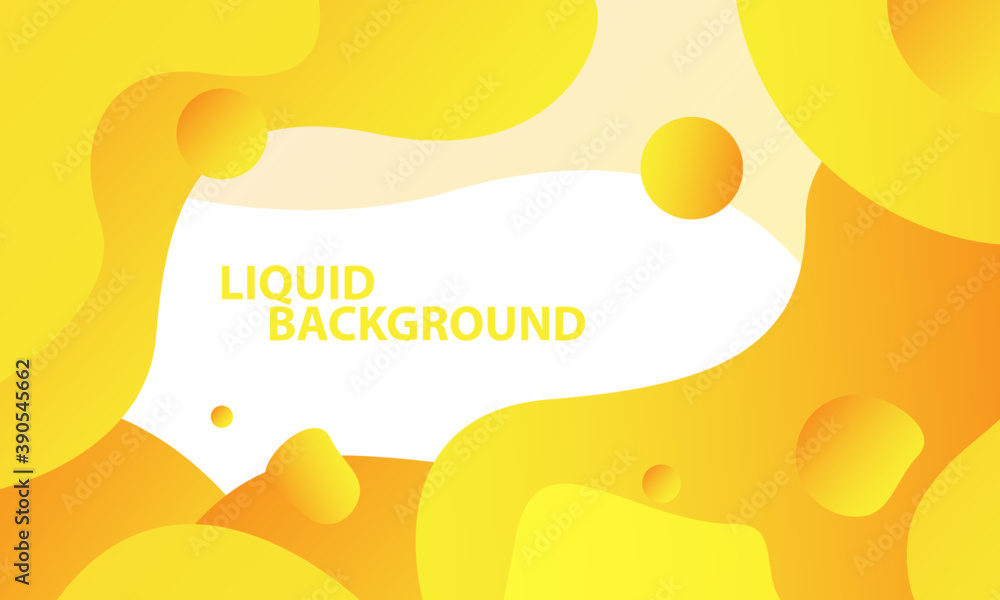 Liquid color background design. Fluid gradient shapes composition. Orange fluid shapes composition with trendy gradients. Vector illustration