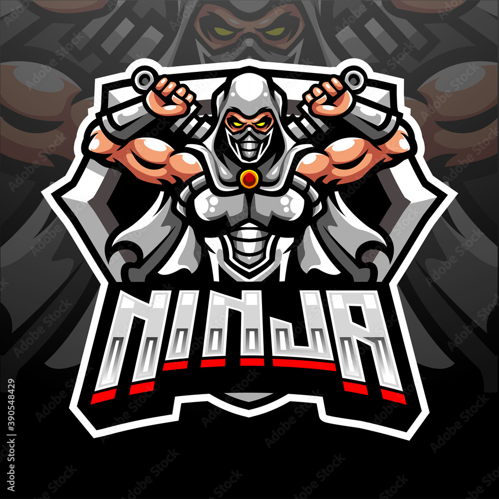 Ninja mascot. esport logo design
Ninja mascot. esport logo design