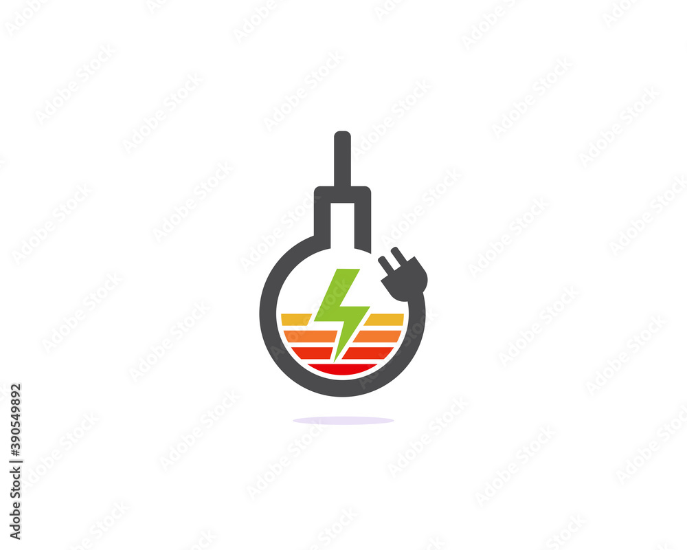 Obraz premium Creative recharge logo template. Modern construction logo design