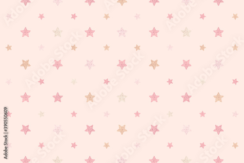 Seamless glittery pink stars background design resource photo