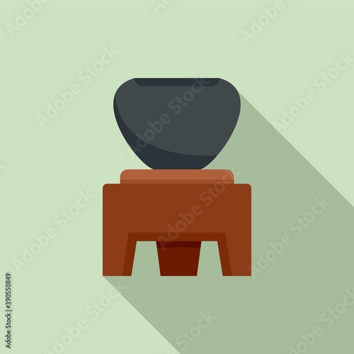 Tea ceremony tools icon. Flat illustration of tea ceremony tools vector icon for web design