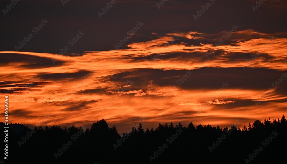 clouds at sunrise in the environment