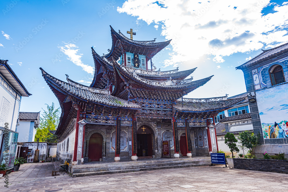 Catholic Church in Dali Ancient City, Yunnan, China