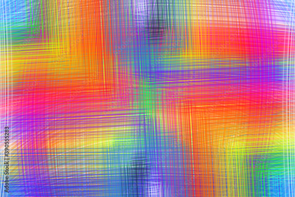 Abstract gradient crossing multicolored lines texture