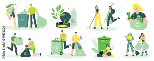 Garbage Recycling Flat Set