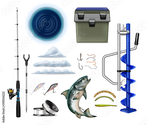 Winter Fishing Equipment Set