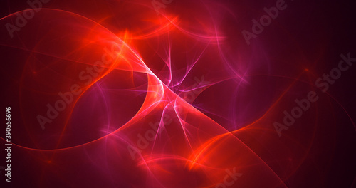 3D rendering abstract multicolor fractal light background