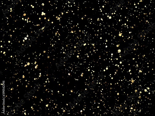 Golden blots Grunge urban background. Texture Vector. Dust overlay distress grain. Gold paint splatter , dirty, poster for your design.