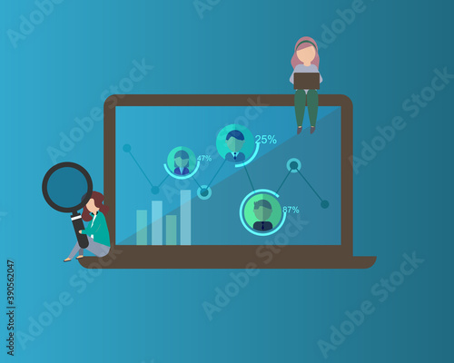 HR Technology for HR Analytic vector