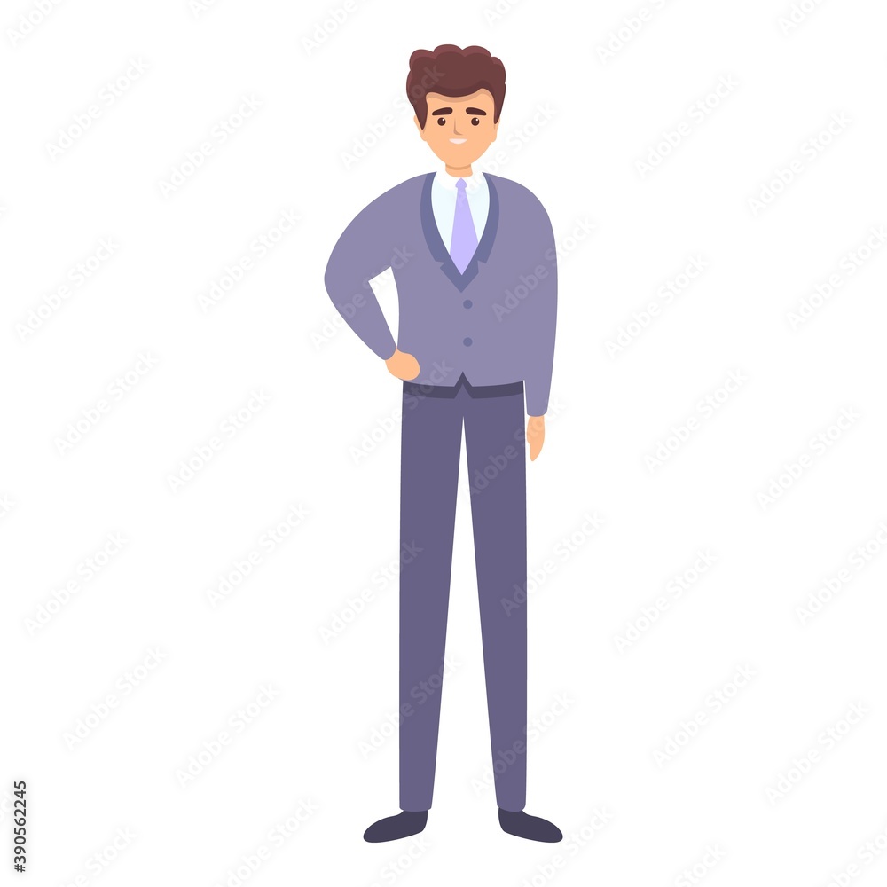 Businessman icon. Cartoon of businessman vector icon for web design isolated on white background