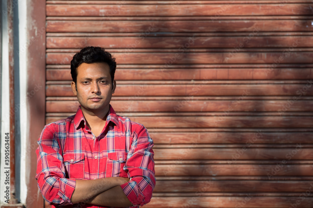 Obraz premium Portrait of indian young handsome man