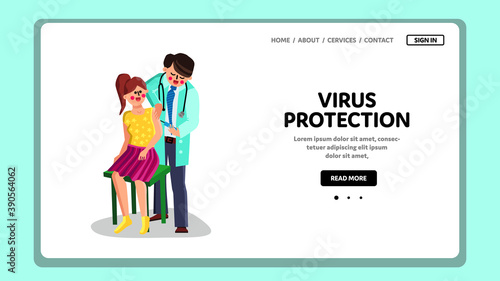 Virus Protection Medical Pharmacy Procedure Vector Illustration
