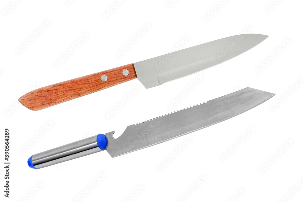 Fototapeta premium Stainless Knife Isolated on white background with clipping path included.