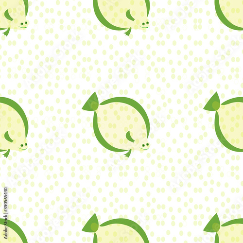Fish seamless pattern. Vector color image background.