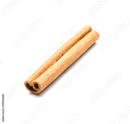 Cinnamon stick on white background