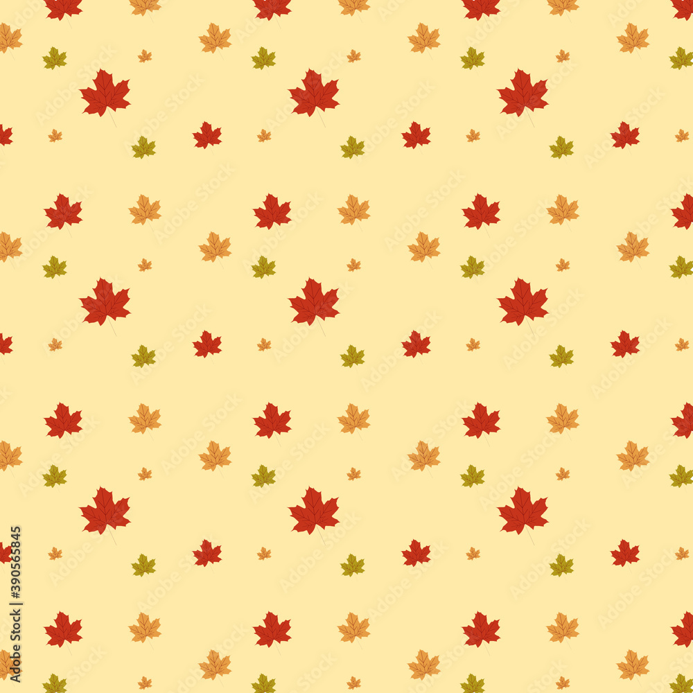 autumn pattern background of dried tree leaves