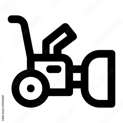 Snow Blower Machine Line Icon Vector