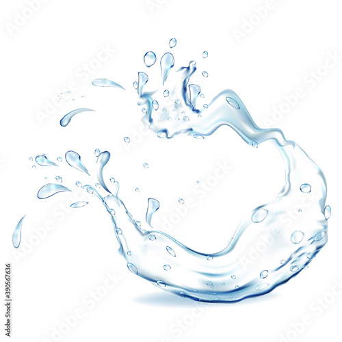 water splash isolated on white background