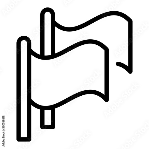 Flags agitation icon. Outline flags agitation vector icon for web design isolated on white background
